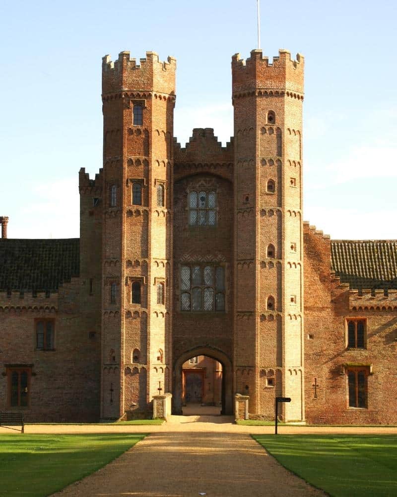 Twin octagonal towers of and gateway to a stately home