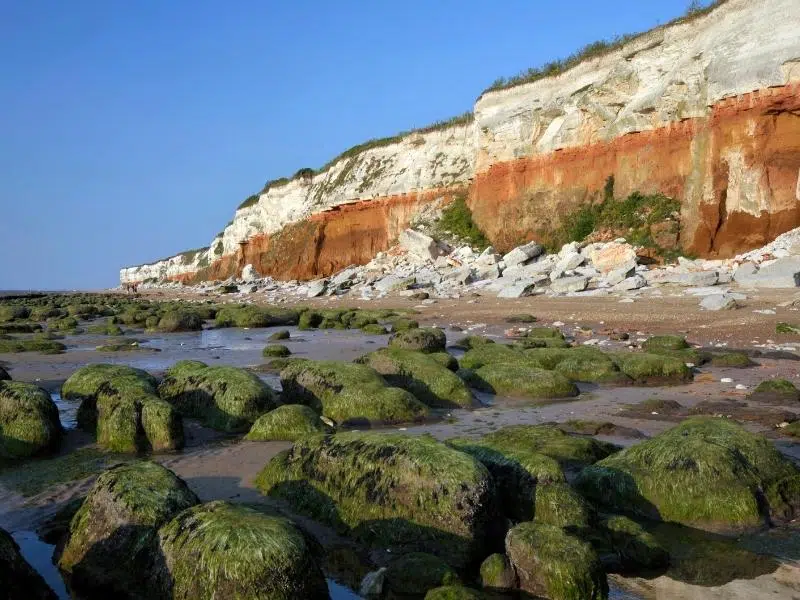 Hunstanton beach and cliffs