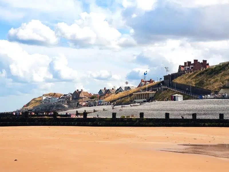 Sheringham beach and town