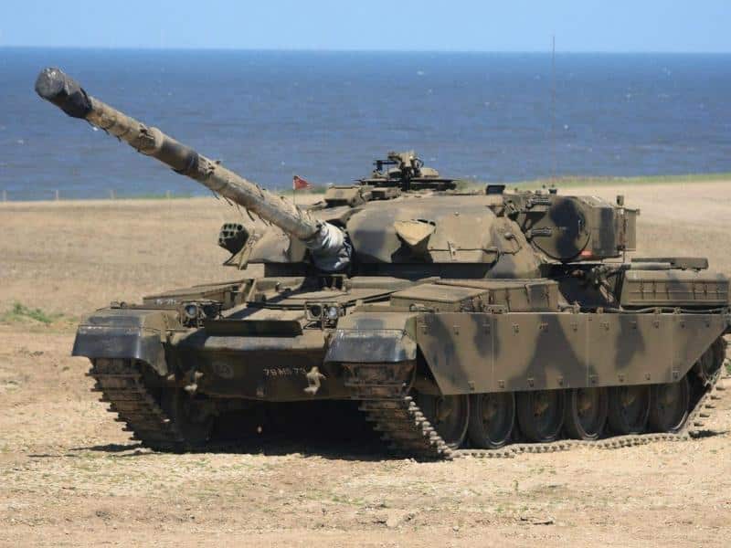 A tank on the beach in Norfolk