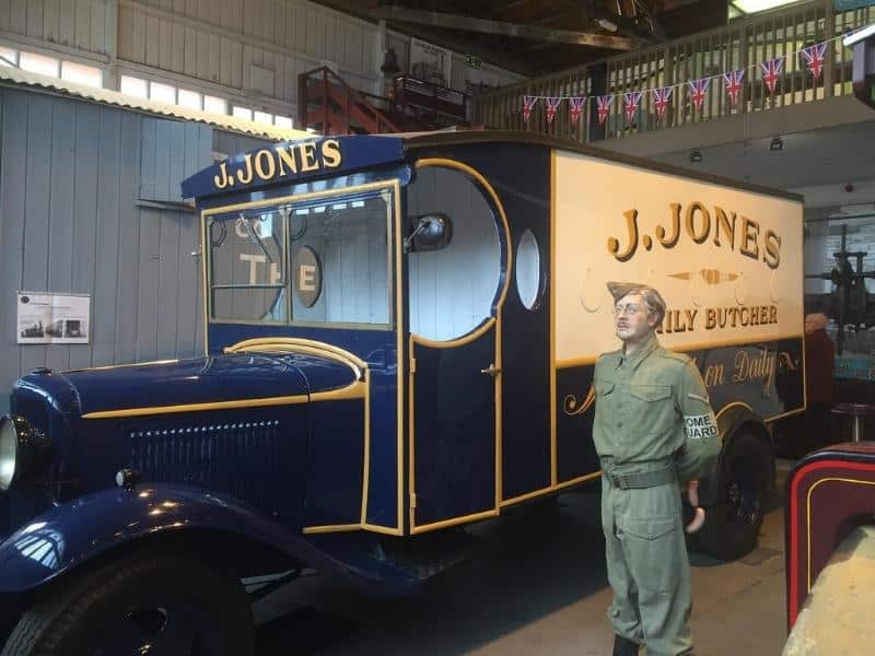 1940's butchers van in a museum