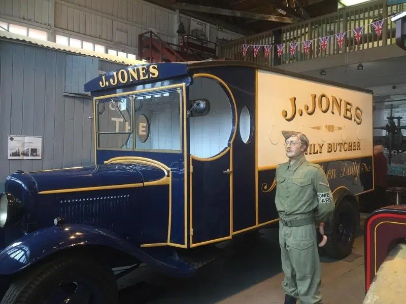 1940's butchers van in a museum