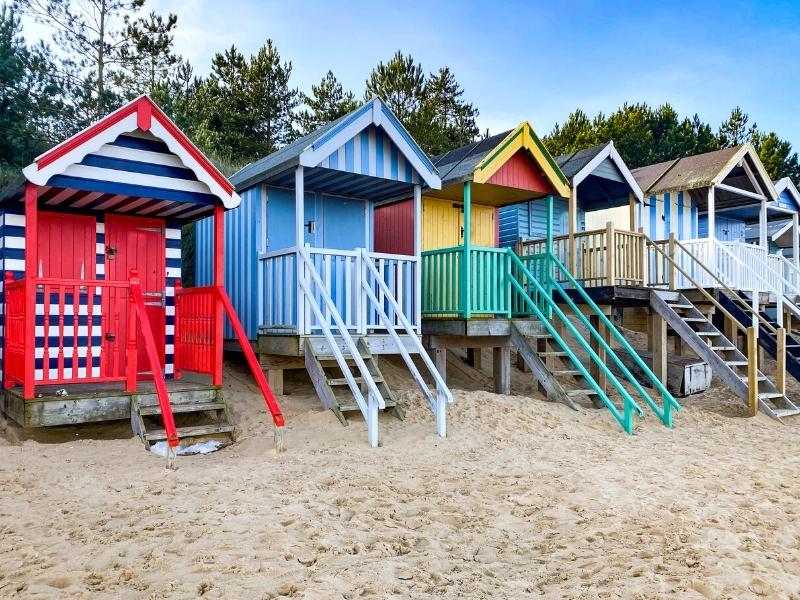 beach huts in Norfolk