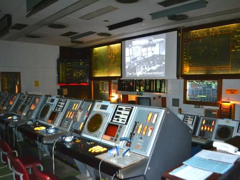 inside of an RAF radar station