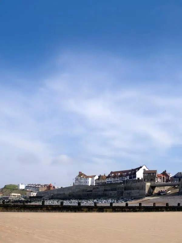 Sheringham town and sandy beach