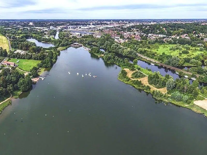 Whitlingham Broad aerial image