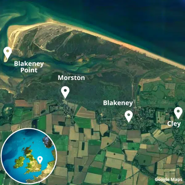 map of Blakeney North Norfolk