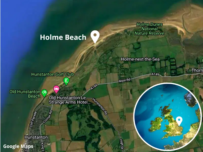 Holme beach map