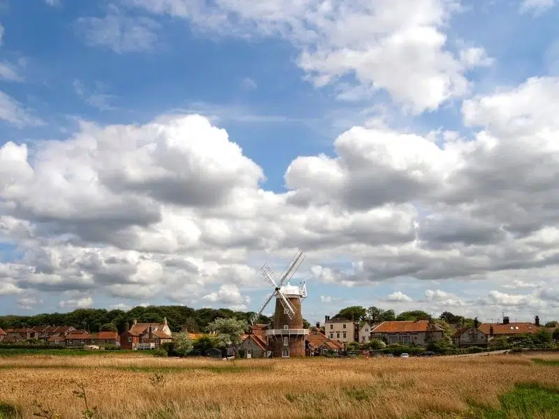 Cley windmill across from NWT Cley and Salthouse Marshes