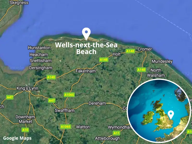 wells beach map