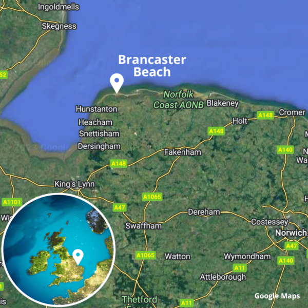 Brancaster beach map