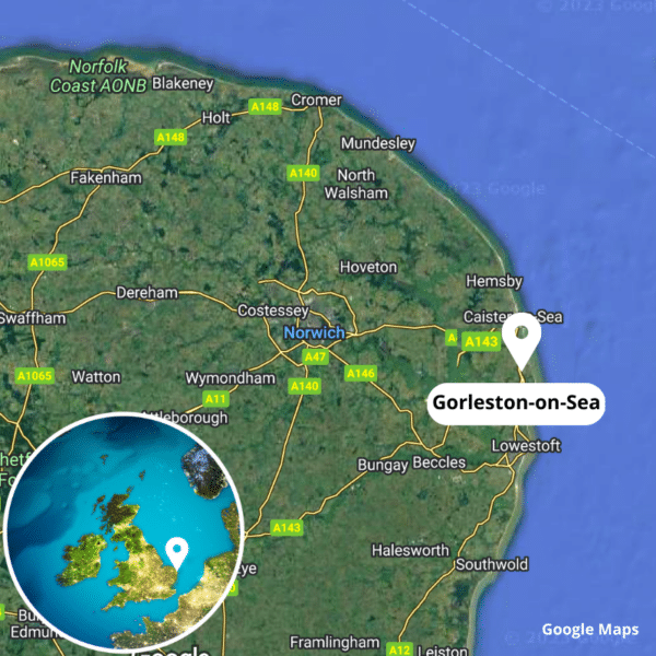 Gorleston on Sea map