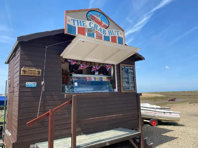 wooden crab hut by the sea