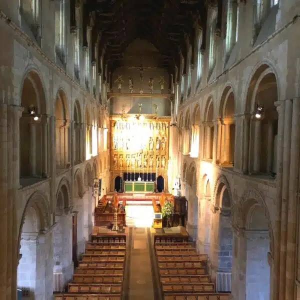 The inside of Wymondham Abbey