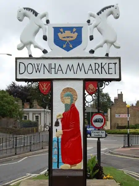 Downham market town sign