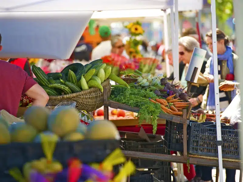 Market produce at an open air market