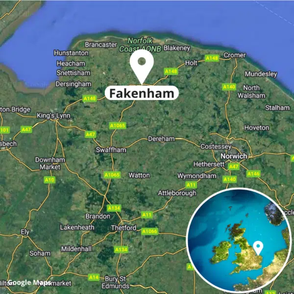 Fakenham map