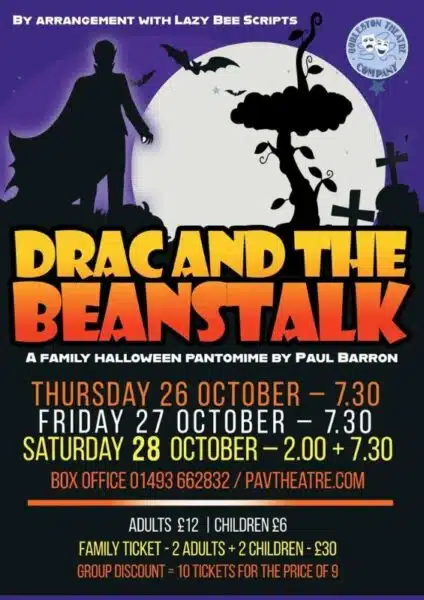 Drac and the Beanstalk play poster